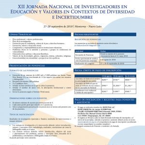 Convocatoria REDUVAL XII Jornadas
