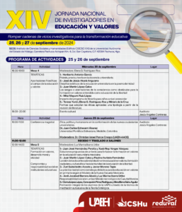 XIV Jornada REDUVAL Programa
